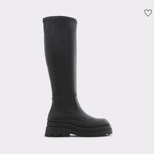 aldo majorr knee high chunky black boot